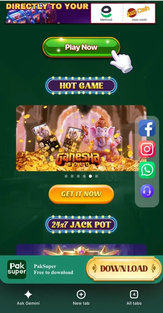 Play Paksuper through browser of you iOS Devices